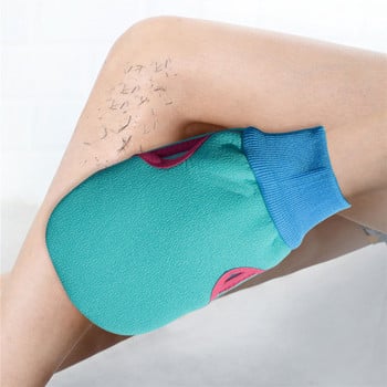 1 брой Двойни ексфолиращи скраб ръкавици Едностранни турска баня Марокански ръкавици за баня Сауна Антицелулитен масаж Чиста кърпа на едро