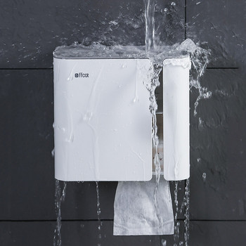 Επιτοίχιο Tissue Box Πολυλειτουργικό ράφι αποθήκευσης μπάνιου Αδιάβροχη θήκη χαρτιού υγείας Θήκη τουαλέτας Αξεσουάρ μπάνιου