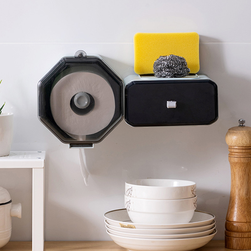 Držač toaletnog papira na zidu Kutija za pohranjivanje maramica Vodootporna Stalak za ručnike za lice Stalak za papir Dozator Kupaonski pribor