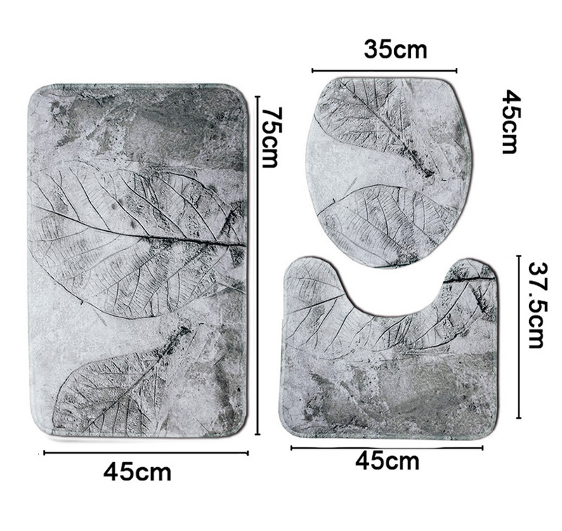 Prostirka za kupaonicu Lišće s uzorkom Otirač za WC Tepih Otirač za poklopac za WC Otirač za kupaonski tepih Otirač za tuš kabinu Otirač za kupaonicu