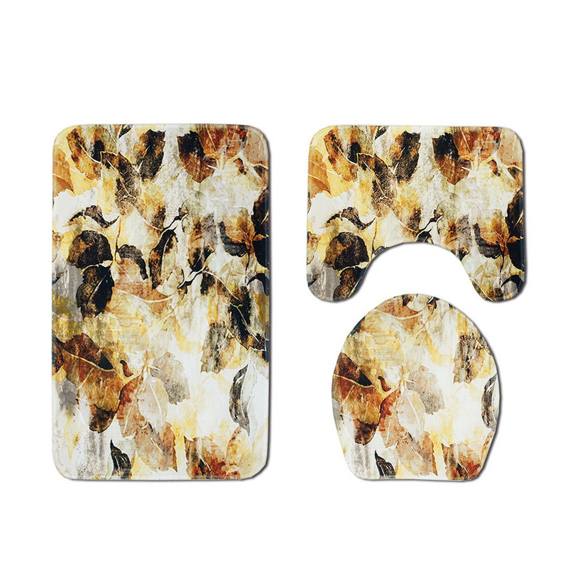 Prostirka za kupaonicu Lišće s uzorkom Otirač za WC Tepih Otirač za poklopac za WC Otirač za kupaonski tepih Otirač za tuš kabinu Otirač za kupaonicu