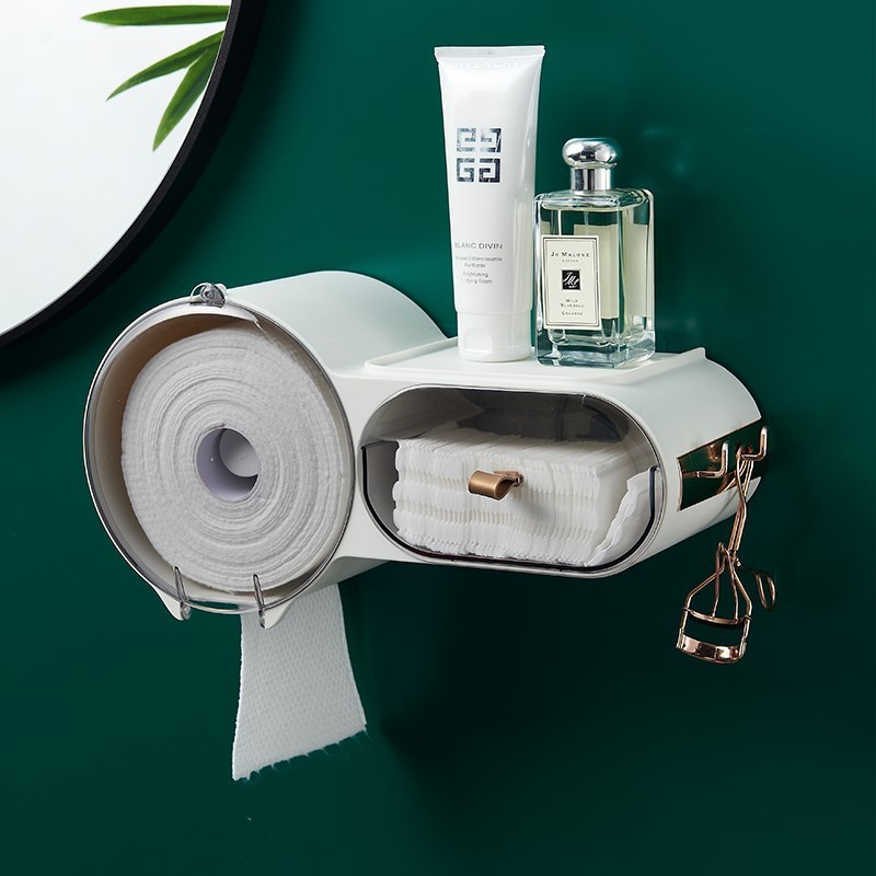 Vienreizējās lietošanas sejas dvieļu uzglabāšanas kaste Pie sienas montējama, neporaina, putekļu necaurlaidīga kokvilnas plaukts Mājsaimniecības papīra dvieļu plaukts Vannas istabas piederumi