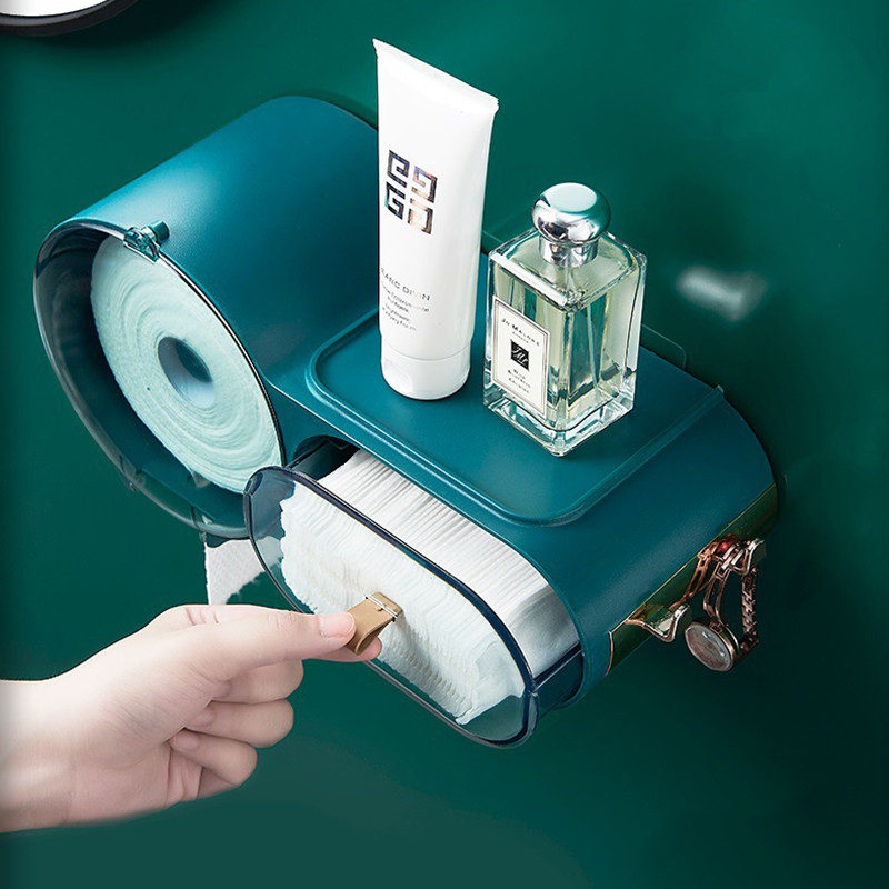 Vienreizējās lietošanas sejas dvieļu uzglabāšanas kaste Pie sienas montējama, neporaina, putekļu necaurlaidīga kokvilnas plaukts Mājsaimniecības papīra dvieļu plaukts Vannas istabas piederumi