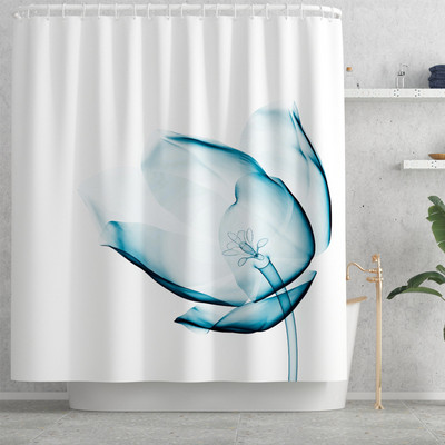 Ar ziediem apdrukātu vannas istabas paklāju paklāju vannas paklājiņa komplekts Poliestera ūdensnecaurlaidīgs dušas aizkaru mājas dekors tualetes paklājiņš pret slīdēšanu kājām