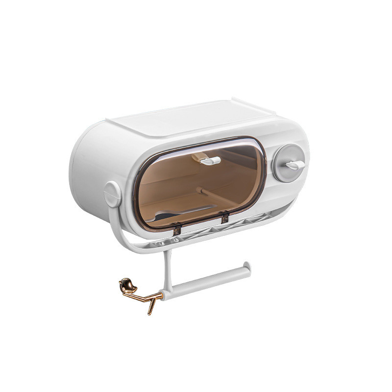 Radio tualetes audu kastīte bez perforatora Sienā uzstādīta ūdensnecaurlaidīga rullopapīra turētājs tīrīšanas dvieļu plaukts vannas istabas organizatora papīra kaste