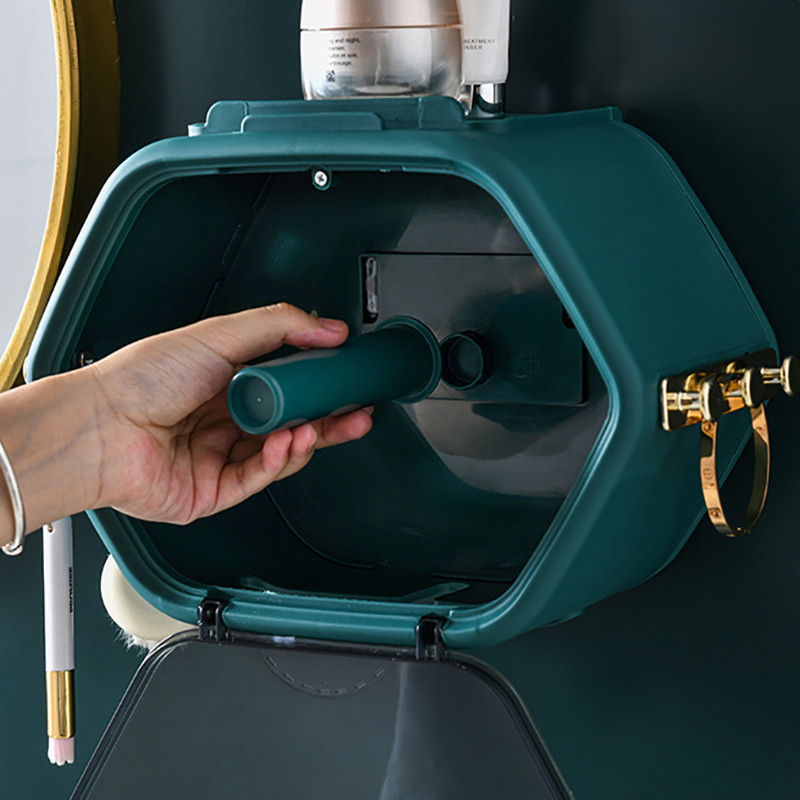 Zidni jednokratni prostor za pohranu ručnika za lice Vodootporni organizator papirnatih ručnika Polica za rolu papira Stalak za pohranu papira Kupaonska kutija za maramice