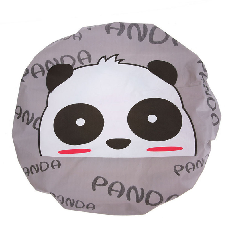2 gab Panda Cute Cartoon Sieviešu dušas cepure Krāsa Vannas Dušas Matu Pārklājums Pieaugušajiem Ūdensizturīgs Dušas Cepure Ķīniešu Panda
