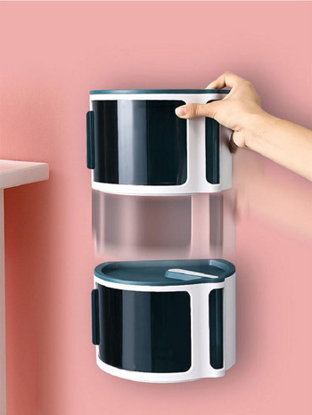 Многофункционална монтирана на стена кутия за кърпички Водоустойчив държач за ролка Поставка за съхранение на козметика Кутия за съхранение на баня Поставка за тоалетна хартия