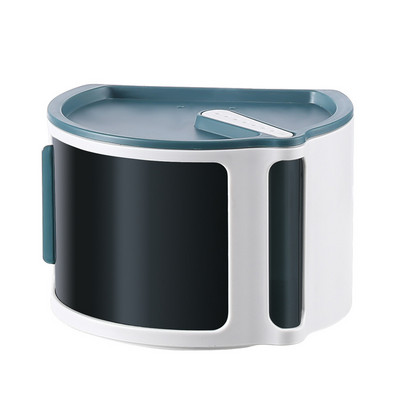 Daudzfunkcionāls pie sienas stiprināms salvešu kastes ūdensnecaurlaidīgs ruļļu turētājs kosmētikas glabāšanas statīvs Vannas istabas uzglabāšanas kastes tualetes papīra turētājs