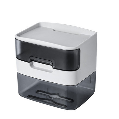 Ziemeļvalstu stila daudzfunkcionāla salvešu kaste, pie sienas stiprināma atvilktņu kaste, ruļļpapīra kaste, lielas ietilpības glabāšanas plaukts vannas istabas piederumi