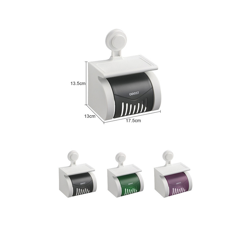Tualetes auduma pakaramais sienas piekarināmais turētājs Ūdensizturīgs rullopapīra kastes dozators bez perforatora uzglabāšanas organizators Vannas istabas piederumi