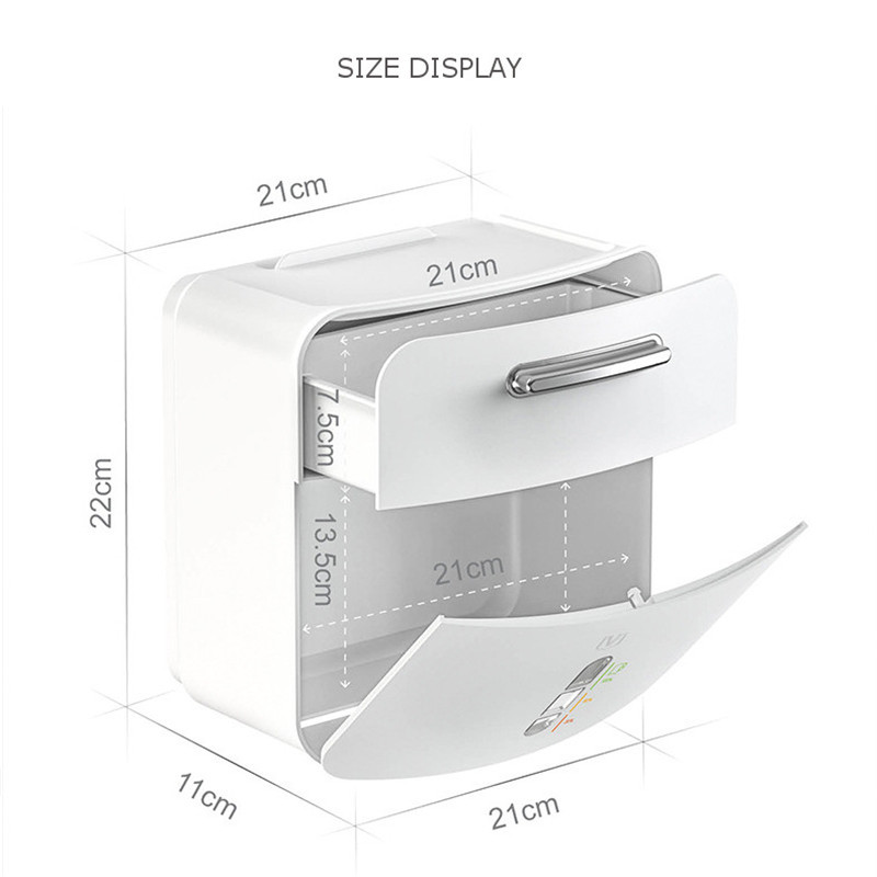 Zidna kutija za maramice Višenamjenski kupaonski stalak za pohranu Vodootporan i izdržljiv držač rolne papira Kupaonski pribor