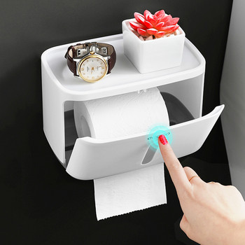 Σετ αξεσουάρ μπάνιου με κρεμάστρα τουαλέτας Creative Non Porous Tissue Box Επιτοίχια Κουτί αποθήκευσης Αδιάβροχη και ανθεκτική στη σκόνη