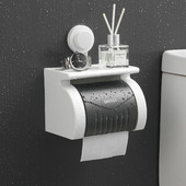 Rullīša papīra turētājs pie sienas stiprināms tualetes papīra glabāšanas statīvs Ūdensnecaurlaidīgs vāks Tālruņa uzglabāšanas paplāte Piekarināms organizators Vannas istabas piederumi
