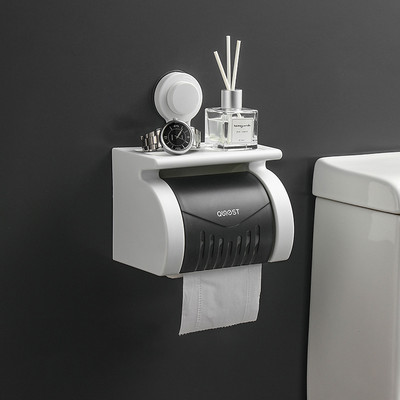 Rullīša papīra turētājs pie sienas stiprināms tualetes papīra glabāšanas statīvs Ūdensnecaurlaidīgs vāks Tālruņa uzglabāšanas paplāte Piekarināms organizators Vannas istabas piederumi