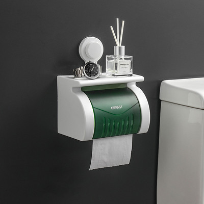 Rullīša papīra turētājs pie sienas stiprināms tualetes papīra glabāšanas statīvs Ūdensnecaurlaidīgs vāks Tālruņa uzglabāšanas paplāte Piekarināms organizators Vannas istabas piederumi