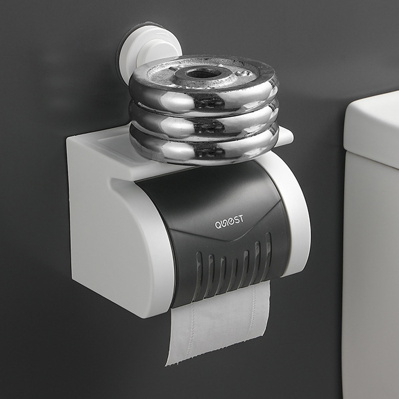 Rullīša papīra turētājs pie sienas stiprināms tualetes papīra glabāšanas statīvs Ūdensnecaurlaidīgs vāks Tālruņa uzglabāšanas paplāte Piekarināms organizators Vannas istabas piederumi