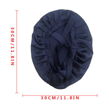 Women Mulberry Silk Night Sleeping Cap Head Wrap Bowknot Turban Preded Fitted Bandana Chemo Cap Nightcap Ασθενείς με τριχόπτωση