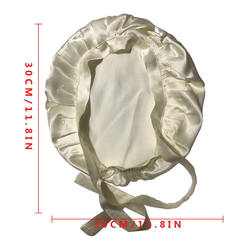 Sieviešu zīdkoka zīda nakts miega cepure, galvas aptinums, turbāns, iepriekš sasiets, piestiprināts bandānas ķīmiskais vāciņš, nakts vāciņš, matu izkrišana pacientiem