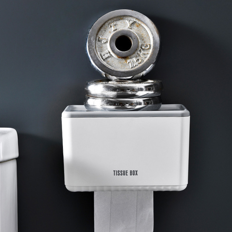 Plastični držač toaletnog papira Zidni vodootporni organizator za pohranu maramica Polica za telefon Rola za papir Kupaonski pribor