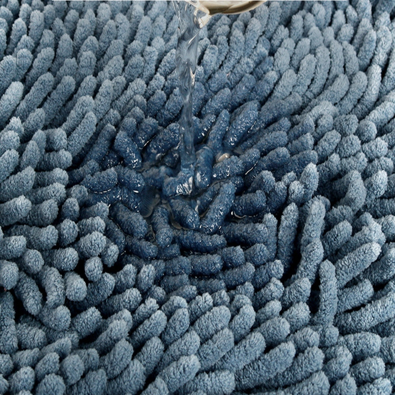 Vienkrāsains vannas istabas paklājs vannas paklāji šenila ūdens absorbcijas vannas izlietnes grīdas paklājs Neslīdošs tualetes paklājs plīša pēdu paklājs