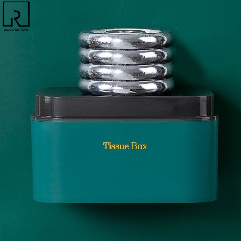 Pie sienas stiprināms tualetes ruļļa papīra turētājs Ūdensnecaurlaidīgs plastmasas tualetes audumu uzglabāšanas kaste Virtuves papīra plaukts Mājas organizatora piederumi