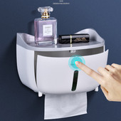 Držači toaletnog papira za ručnike Zidna kutija za pohranjivanje maramica Stalak za kupaonicu Vodootporna plastična gornja ladica za telefon Dozator ručnika za lice