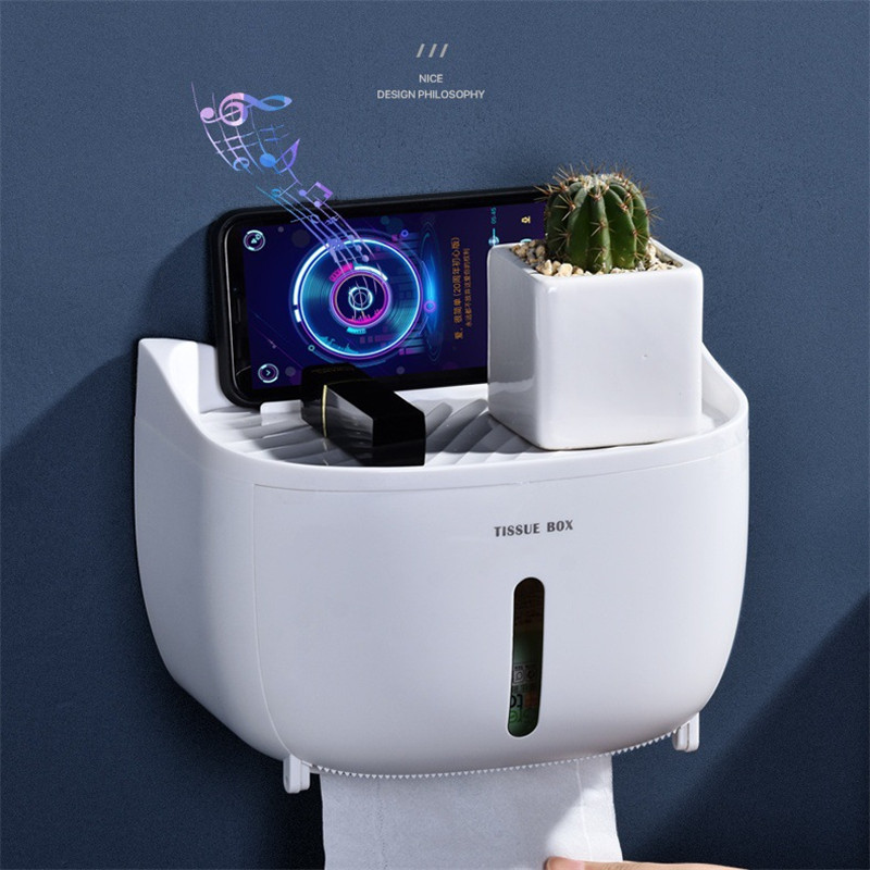 Držači toaletnog papira za ručnike Zidna kutija za pohranjivanje maramica Stalak za kupaonicu Vodootporna plastična gornja ladica za telefon Dozator ručnika za lice