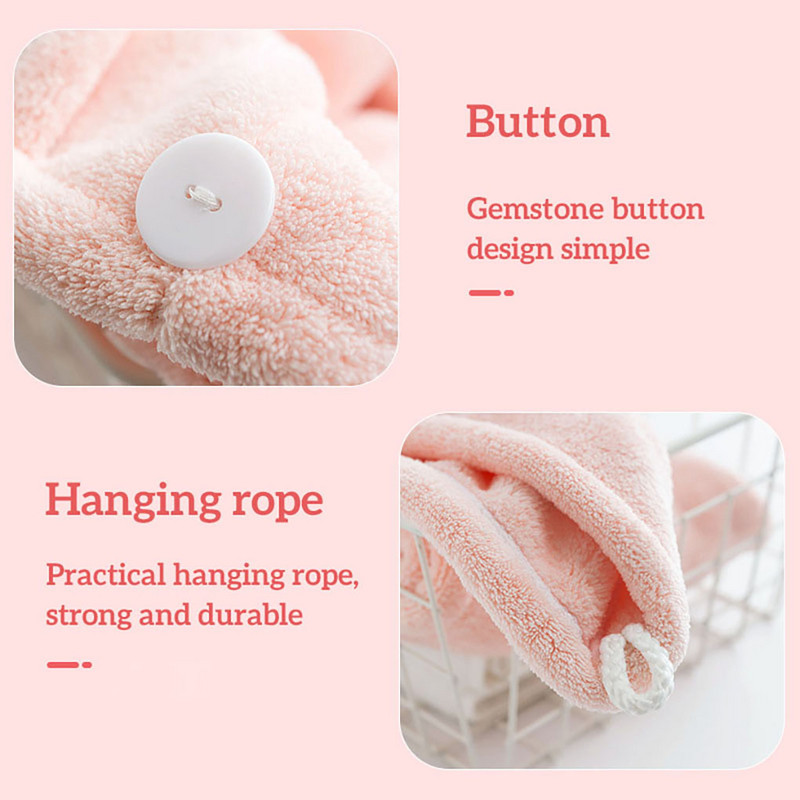 Ženska kapa za brzo sušenje kose u crtanom obliku Umotani ručnik za kosu Koraljni baršunasti ručnik za sušenje kose koji upija vodu omotana kapa za kupanje