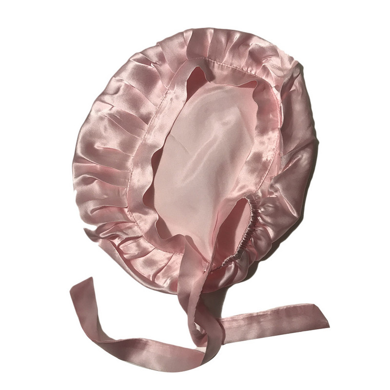 Mulberry Silk Nightcap Miegamoji kepurė gryno šilko plaukų įvyniojimas su reguliuojama elastine juostele Sleeping Beanie