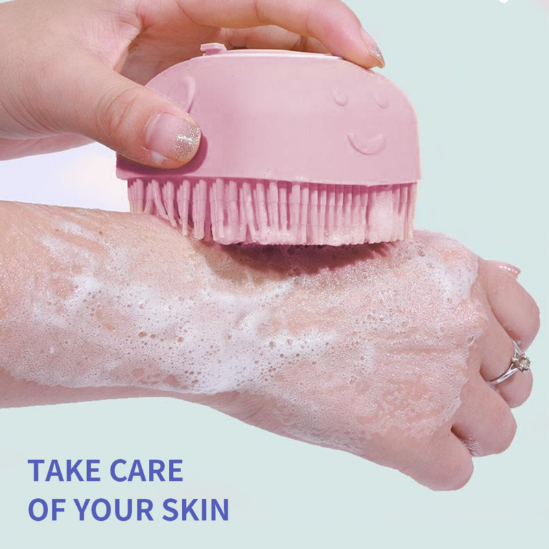 Vannas birste Silikona masāžas skruberis Daudzfunkciju vannas istaba zīdaiņiem Ķermeņa tīrīšanas Ādas pīlings Skrubis Mājai