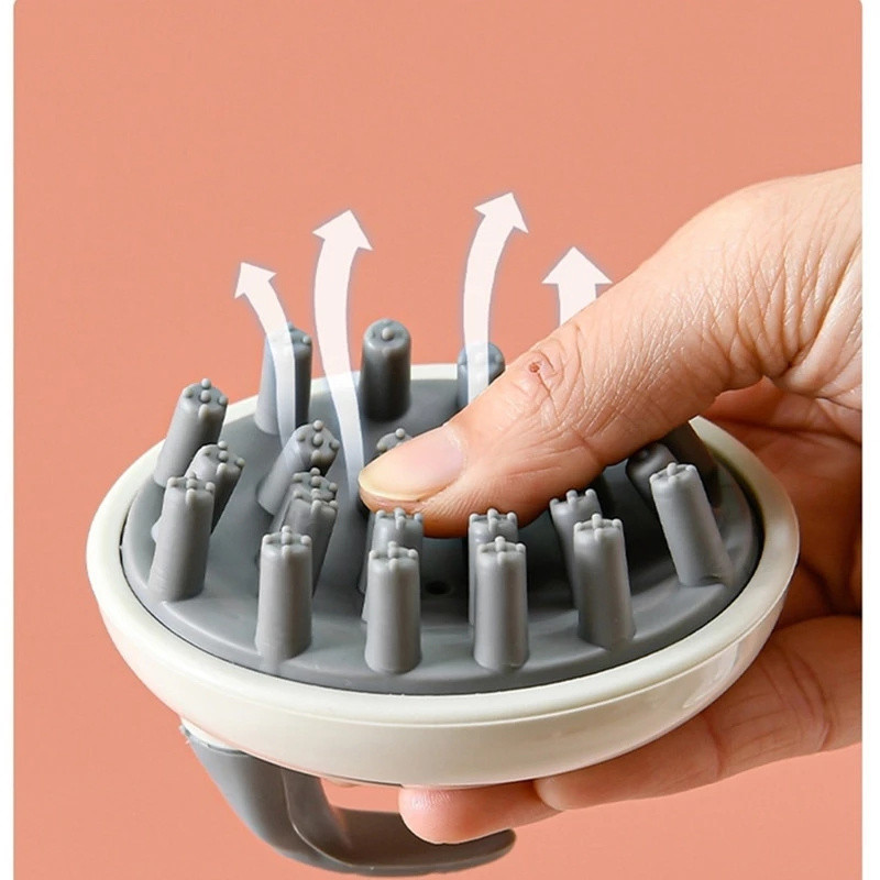 Silikona šampūns galvas galvas masāžas birste Silikona ķermeņa suka matu mazgāšanas ķemmes vanna SPA dušas birste masāžas birste matu birste