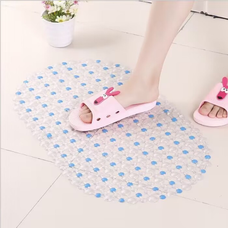 Taisnstūra PVC neslīdoši vannas paklāji Mīksti dušas vannas masāžas paklāji piesūceknis Neslīdošs vannas paklājs Liela izmēra pretslīdes paklāji