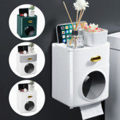 Dvoslojna kutija za maramice Zidni držač toaletnog papira Vodootporna kutija za pohranu Stol za pohranu mobilnog telefona Kupaonski pribor