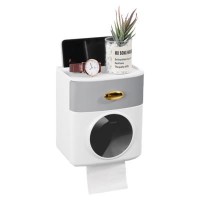 Dvoslojna kutija za maramice Zidni držač toaletnog papira Vodootporna kutija za pohranu Stol za pohranu mobilnog telefona Kupaonski pribor