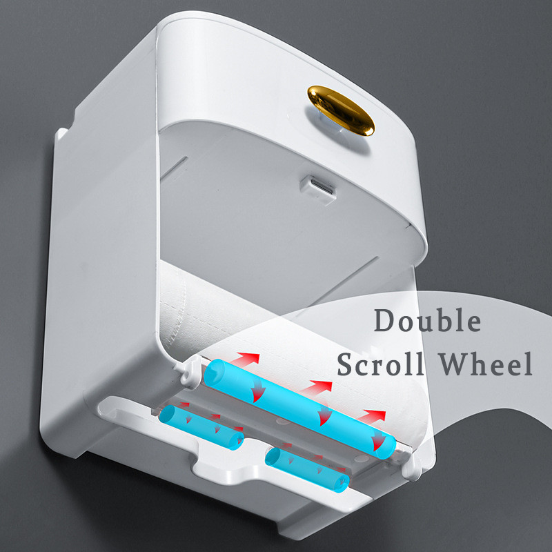 Dvoslojna kutija za maramice Zidni držač toaletnog papira Vodootporna kutija za pohranu Stol za pohranu mobilnog telefona Kupaonski pribor