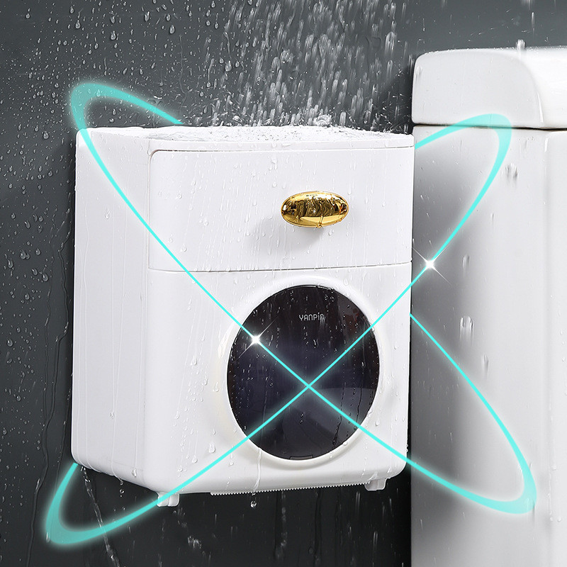 Dvoslojna kutija za maramice Zidni držač toaletnog papira Vodootporna kutija za pohranu Stol za pohranu mobilnog telefona Kupaonski pribor