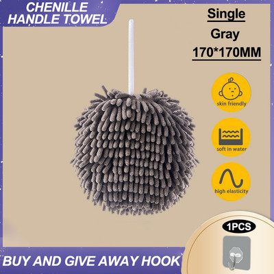 Ātri žūstoši mīksti uzsūcoši mikrošķiedras dvieļi roku dvieļi virtuves vannas istabas dvieļu bumba ar pakarināmām cilpām tīrīšanas lupatiņa