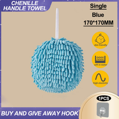 Ātri žūstoši mīksti uzsūcoši mikrošķiedras dvieļi roku dvieļi virtuves vannas istabas dvieļu bumba ar pakarināmām cilpām tīrīšanas lupatiņa