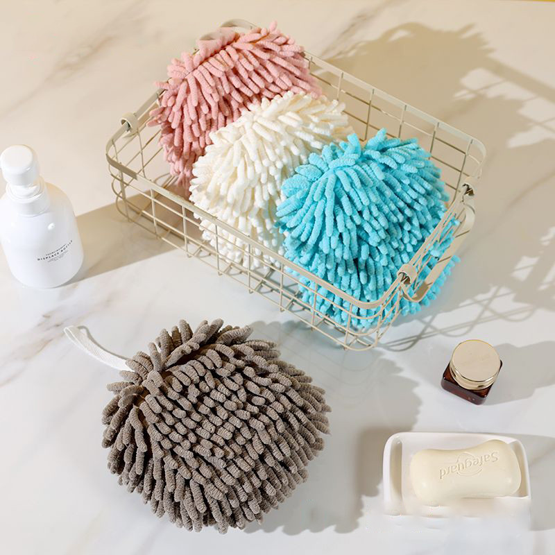 Ātri žūstoši mīksti uzsūcoši mikrošķiedras dvieļi roku dvieļi virtuves vannas istabas dvieļu bumba ar pakarināmām cilpām tīrīšanas lupatiņa