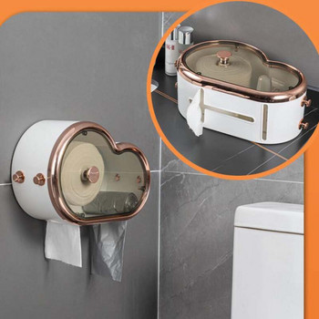 Стенен държач за тоалетна хартия Водоустойчив държач за хартия за кутия за тоалетна хартия Държач за тоалетна ролка Аксесоари за баня