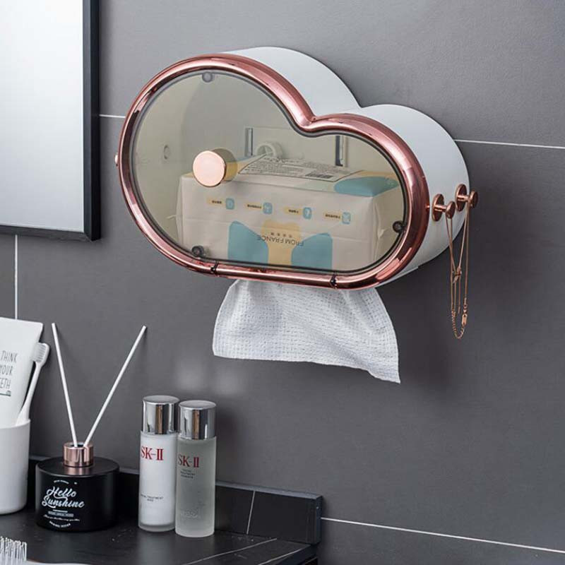 Pie sienas stiprināms tualetes papīra turētājs Ūdensnecaurlaidīgs papīra turētājs tualetes papīra salvešu kastītei tualetes ruļļa turētājs Vannas istabas piederumi