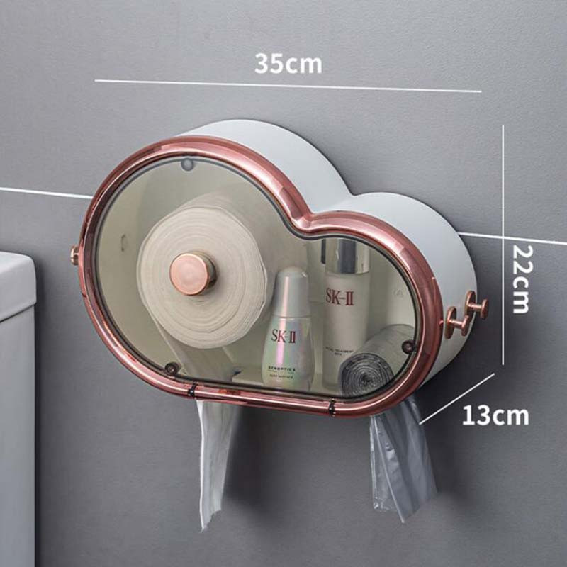 Pie sienas stiprināms tualetes papīra turētājs Ūdensnecaurlaidīgs papīra turētājs tualetes papīra salvešu kastītei tualetes ruļļa turētājs Vannas istabas piederumi