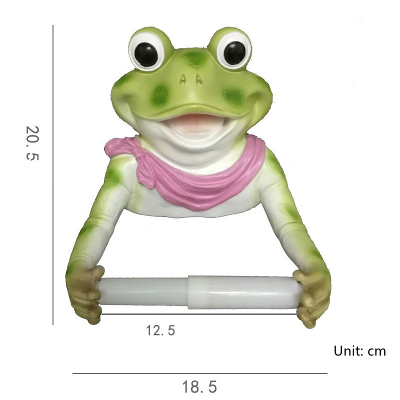 Personības radošs vardes tualetes salvešu statīvs pie sienas stiprināms vannas istabas salvešu turētāja pakaramais tualetes papīra rullītis DyuIhr