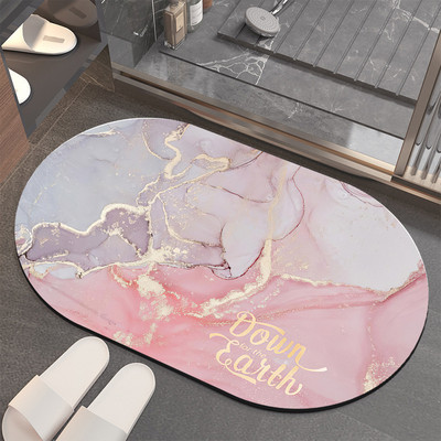 5s Super upijajuća prostirka za kupanje Brzo sušeći kupaonski dijatomejski blato Kameni uzorak Protuklizni tepih Kućanska kada Prednji otirač