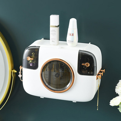 Plaukts tualete Mājas bezmaksas Punch Creative Ūdensizturīgs vienreizējās lietošanas sejas dvieļu auduma kastīte Kosmētikas kastīte 360° ieskauj slēgta Waterpro