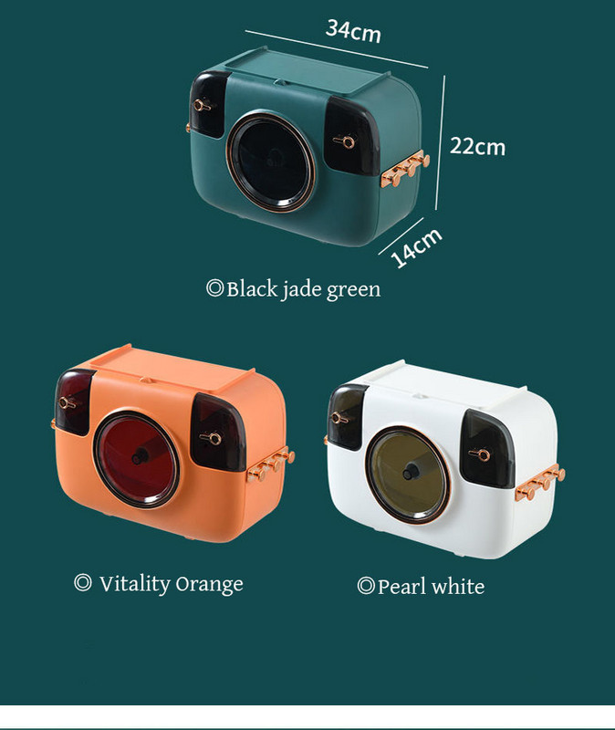 Plaukts tualete Mājas bezmaksas Punch Creative Ūdensizturīgs vienreizējās lietošanas sejas dvieļu auduma kastīte Kosmētikas kastīte 360° ieskauj slēgta Waterpro