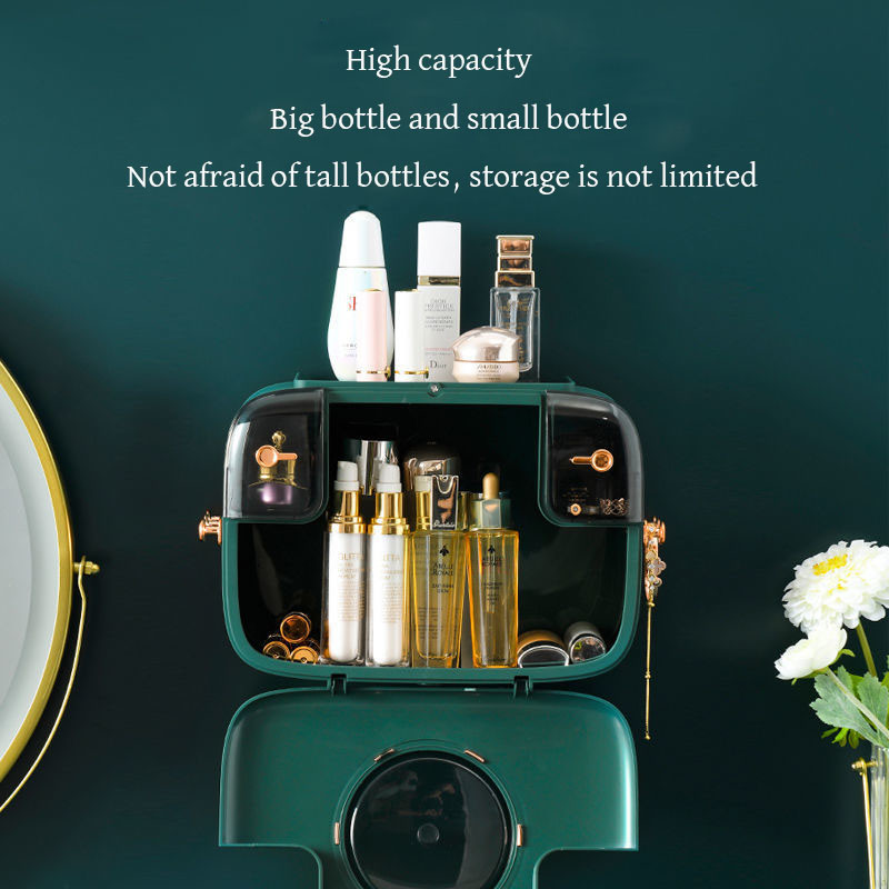 Plaukts tualete Mājas bezmaksas Punch Creative Ūdensizturīgs vienreizējās lietošanas sejas dvieļu auduma kastīte Kosmētikas kastīte 360° ieskauj slēgta Waterpro