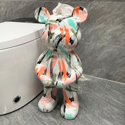 Kreativni kipovi medvjeda Kutija za toaletne maramice Kuhinjska kutija za vađenje papira Dekoracija poda u dnevnoj sobi Skulpture u nordijskom stilu