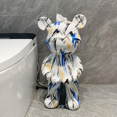 Kreativni kipovi medvjeda Kutija za toaletne maramice Kuhinjska kutija za vađenje papira Dekoracija poda u dnevnoj sobi Skulpture u nordijskom stilu